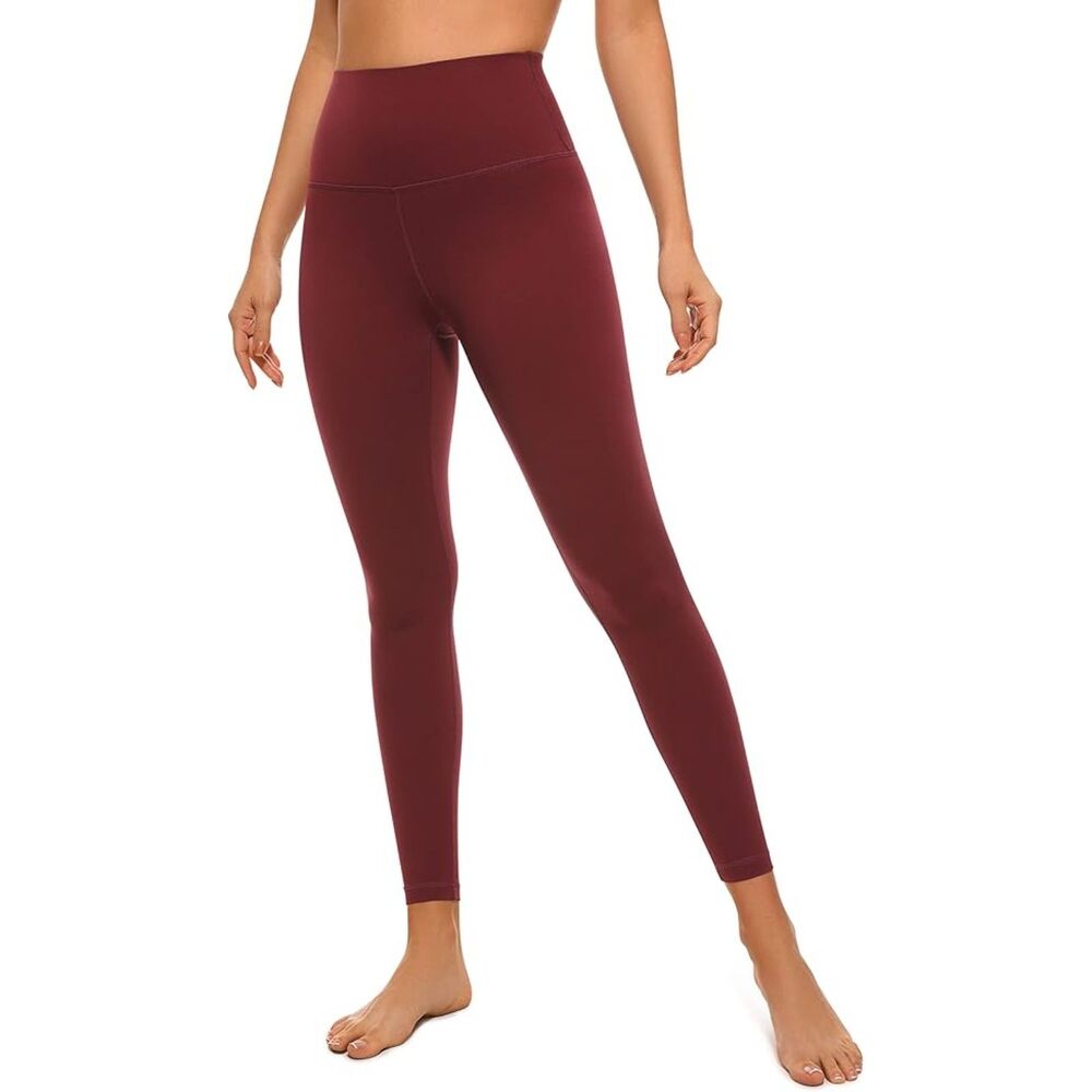 CRZ Yoga High Waist Leggings Extra Small XS 0/2 Burgandy Red-Brown Squat Proof